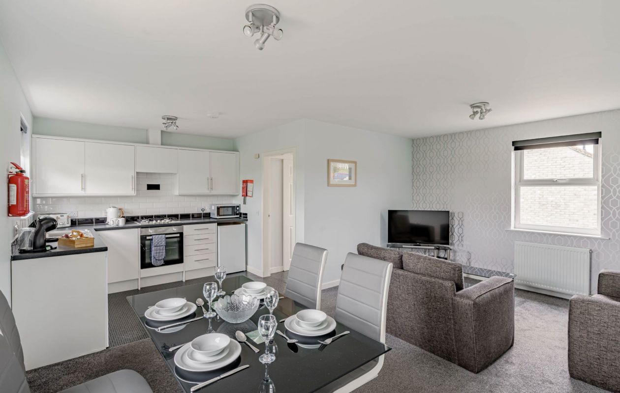 Living area of Courtyard 5 at Galloway Cottages