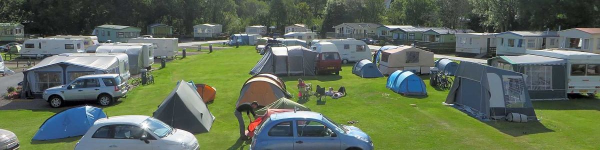 Tents at the Anwoth holiday park